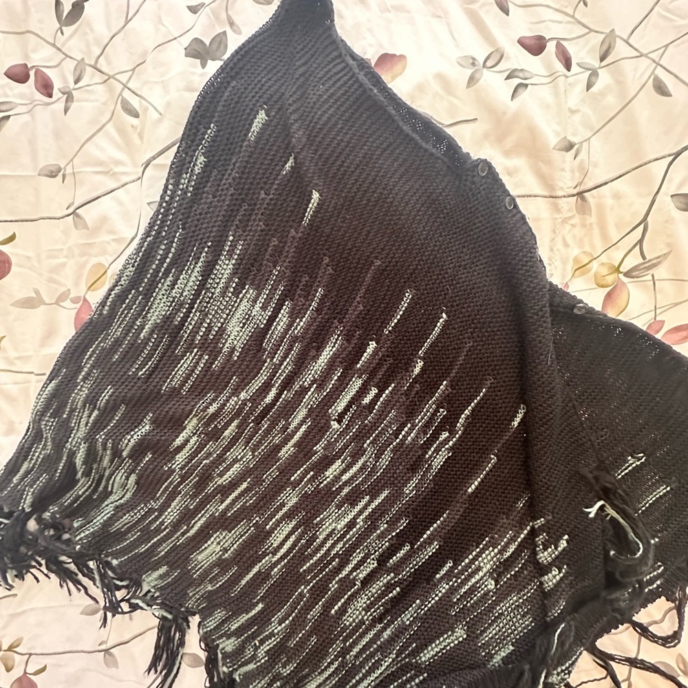 LuLaRoe Black and White Poncho Shawl